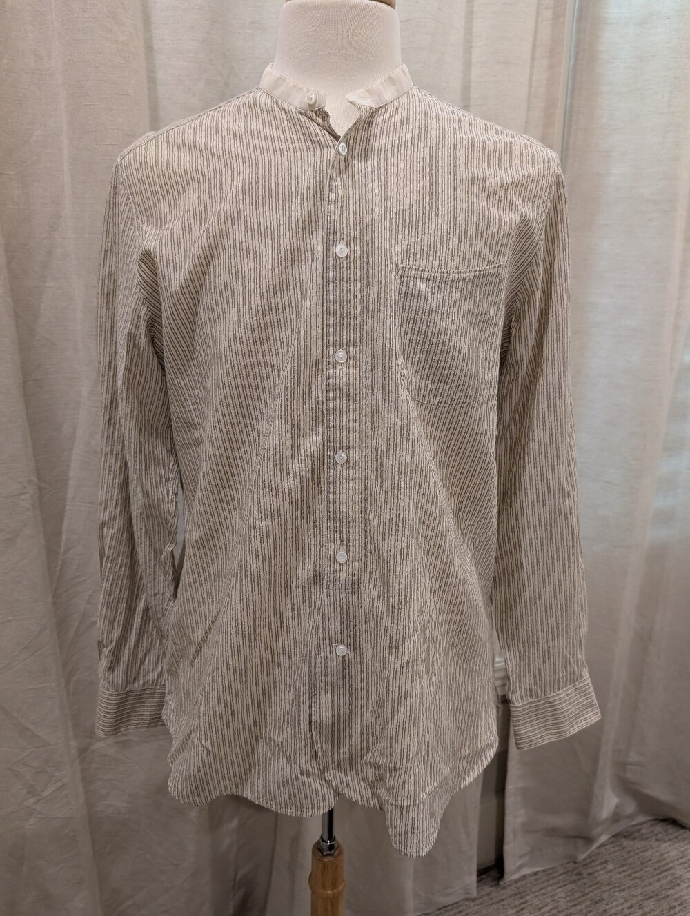 Boglioli Grandfather Collar Shirt Size 16/41